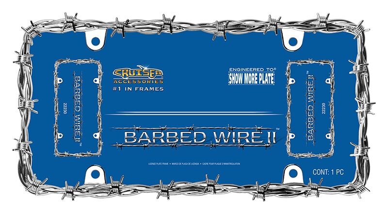 Cruiser Accessories Barbed Wire II License Plate Frame