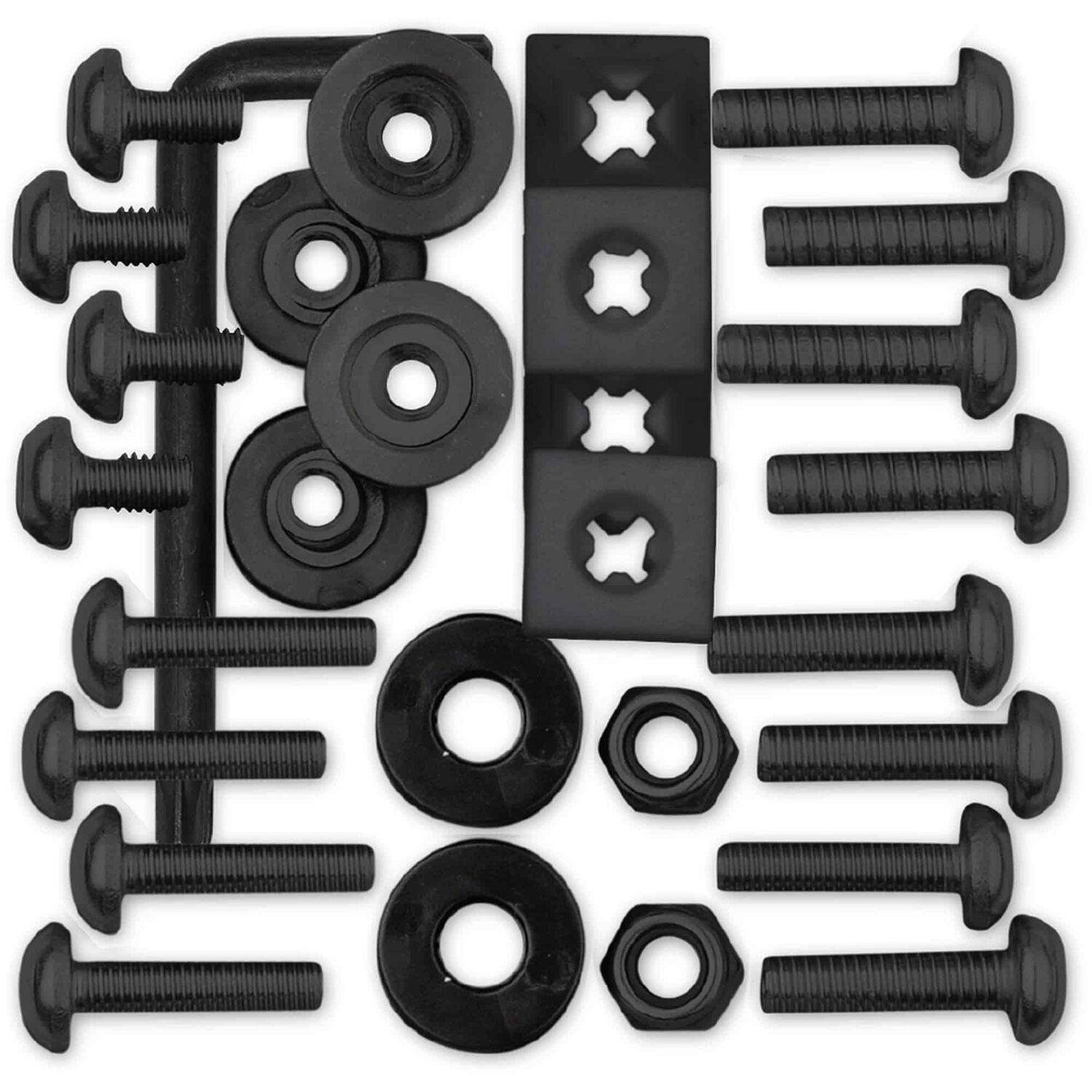 Cruiser Accessories Ultimate Black License Plate Fasteners Kit