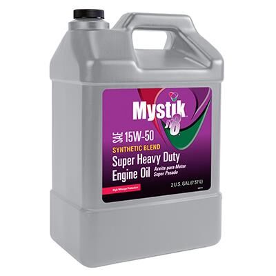 Mystik Heavy Duty 15W-50 Engine Oil, 2-Gal