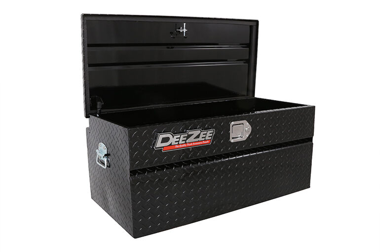 Dee Zee Red Label Gloss Black Portable Utility Chest With Paddle Handles, 46-In