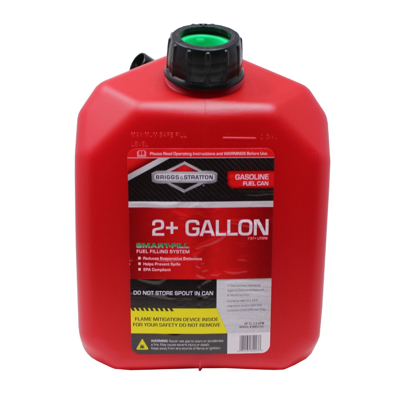 Garage Boss Briggs & Stratton SMART-FILL Gas Can, 2+ gal.