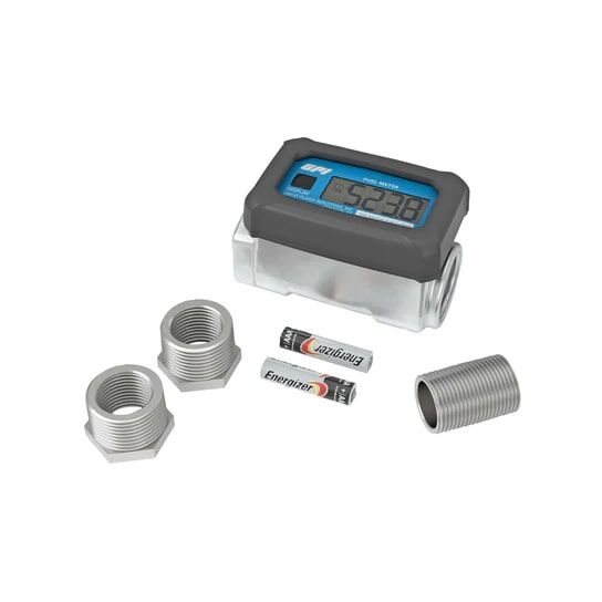 Great Plains Industries Turbine Flow Meter Battery Powered, 3/4-In X 1 1/2-In