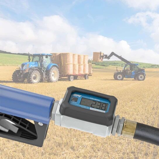 Great Plains Industries Turbine Flow Meter Battery Powered, 3/4-In X 1 1/2-In