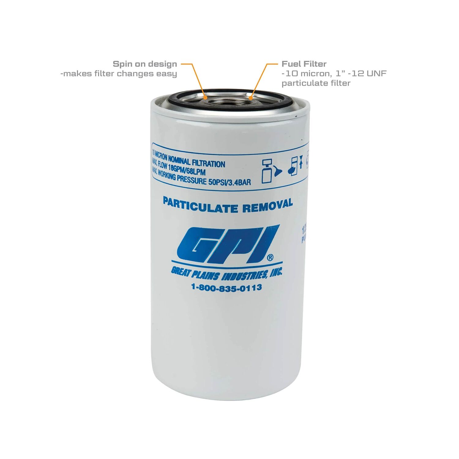 GPI 18 GPM, 10 Micron Particulate Filter
