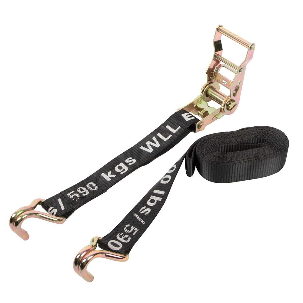 Erickson Ratchet Strap with Double J-Hooks, 1.5-In x 15-Ft, 4000-Lb