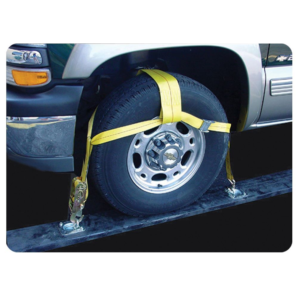 Erickson Adjustable Tire Strap with Ratchet, 4-In x 22-Ft, 10,000-Lb