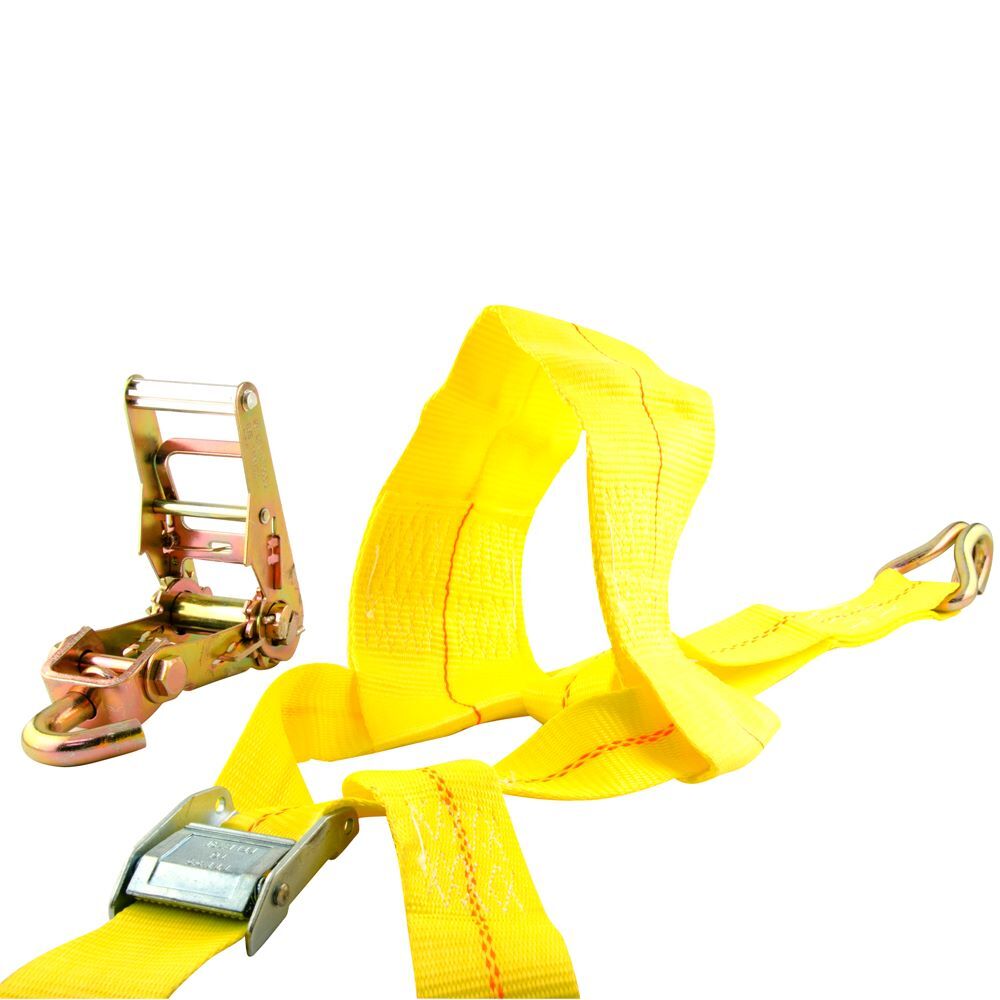 Erickson Adjustable Tire Strap with Ratchet, 4-In x 22-Ft, 10,000-Lb