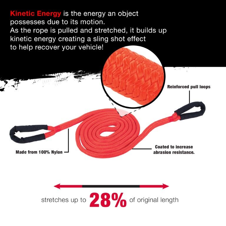 Erickson Manufacturing 1.5-In X 30-Ft Kinetic Recovery Rope, 59,000-Lb