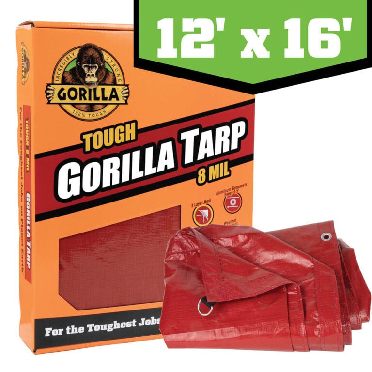 Gorilla Tough Tarp, Red, 12 ft. x 16 ft.