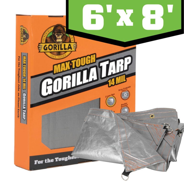 Gorilla Max Tough Tarp, Silver, 6 ft. x 8 ft.