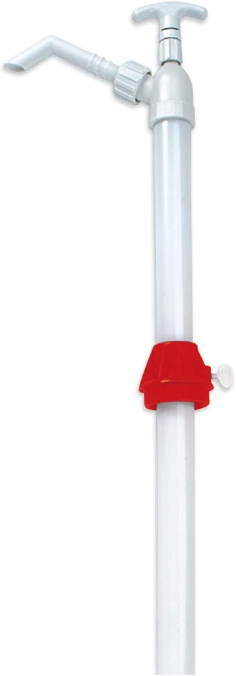Lumax Lift-Action White Nylon Pump for 15-55-Gal Drums, 2-In