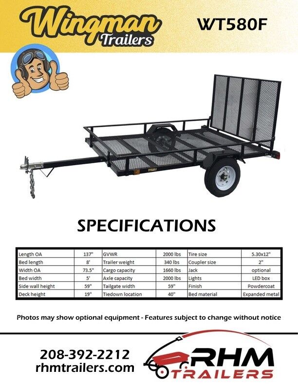 RHM Trailers Wingman WT580 Trailer