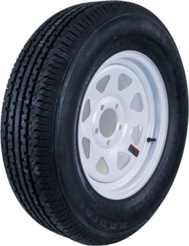 Hi-Run 15 in Tire & Wheel Assembly  - White   