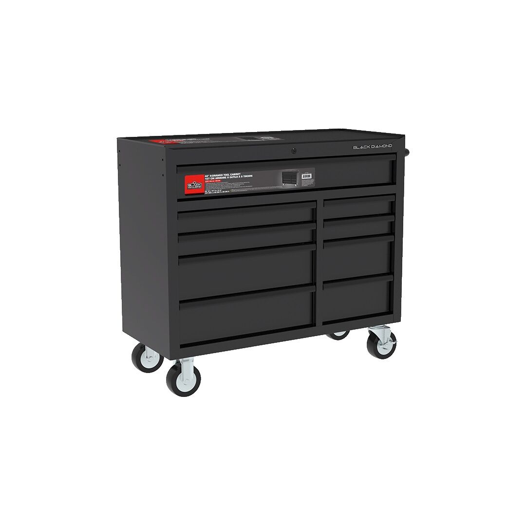 Black Diamond 9 Drawer Tood Cabinet, 42-In