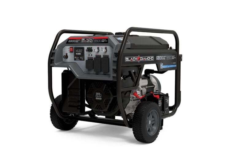 Black Diamond 5500-Watt Electric Start Portable Generator With CO Shield