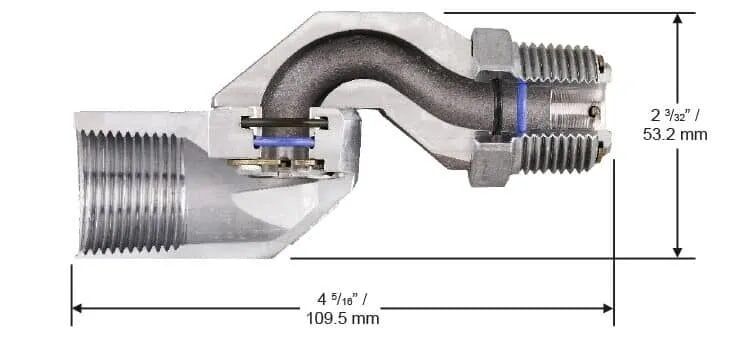 Husky Multi-Plane Pump Swivel, 3/4-In M NPT X 3/4-In FNPT