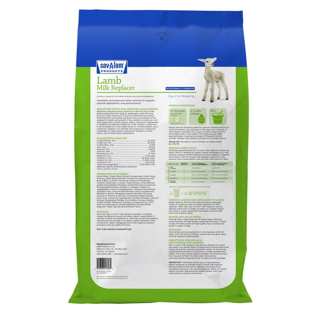 Sav-A-Lam 23% Milk Replacer, 25-Lb