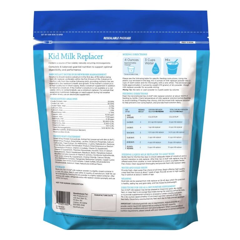 Sav-A-Kid Milk Replacer, 8-Lb