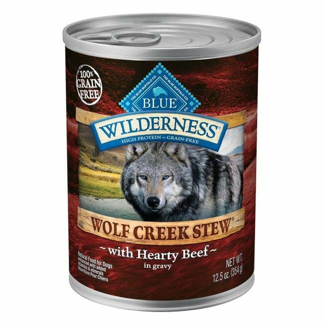Wolf Creek Stew High Protein Grain Free Natural Wet Dog Food, Beef Stew, 12.5-Oz, 12-Pk