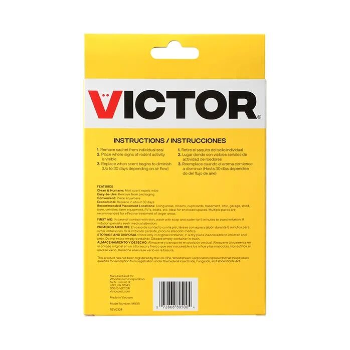 Victor Scent-Away Natural rodent Repeller Packs, 5-Pk