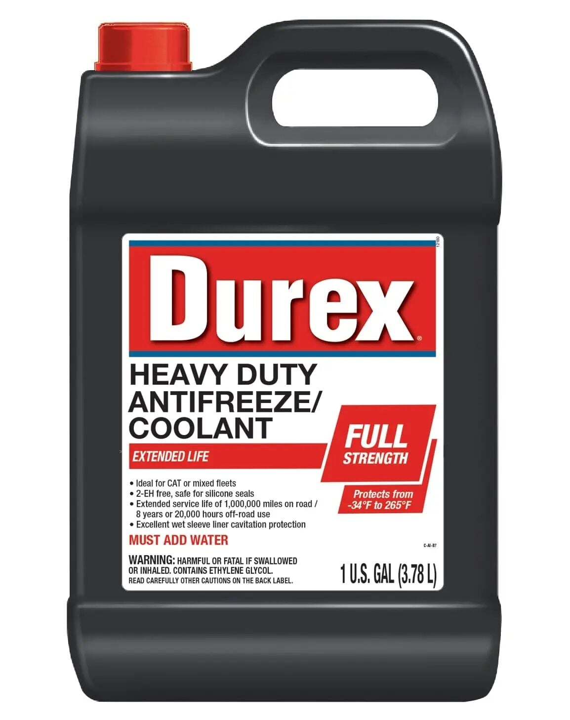 Durex Heavy Duty Extended Life Full Strength Antifreeze/Coolant, 1 gal.