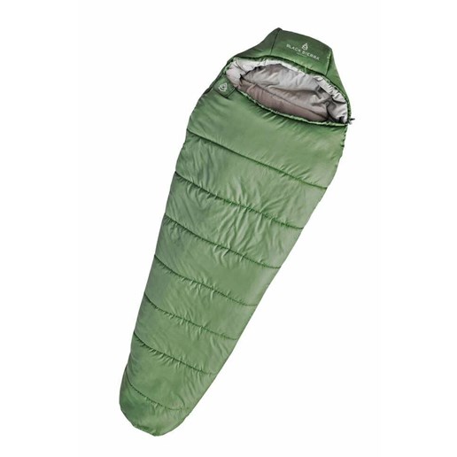 Sierra Sleeping Bag 25 Degreeree Mummy - Green/Gray, 32 in X 82 in