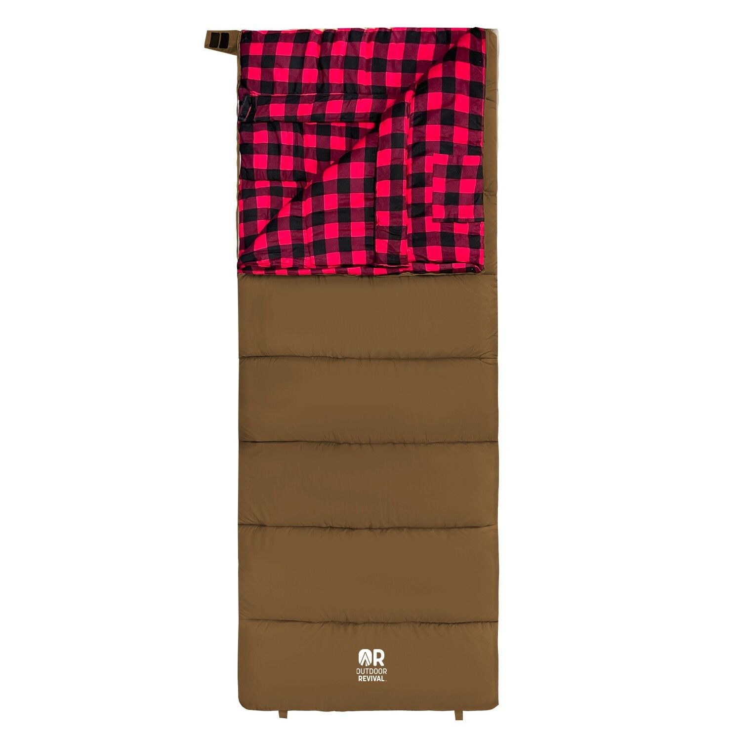 Outdoor Revival Traditions Flannel Sleeping Bag +0° F, Brown