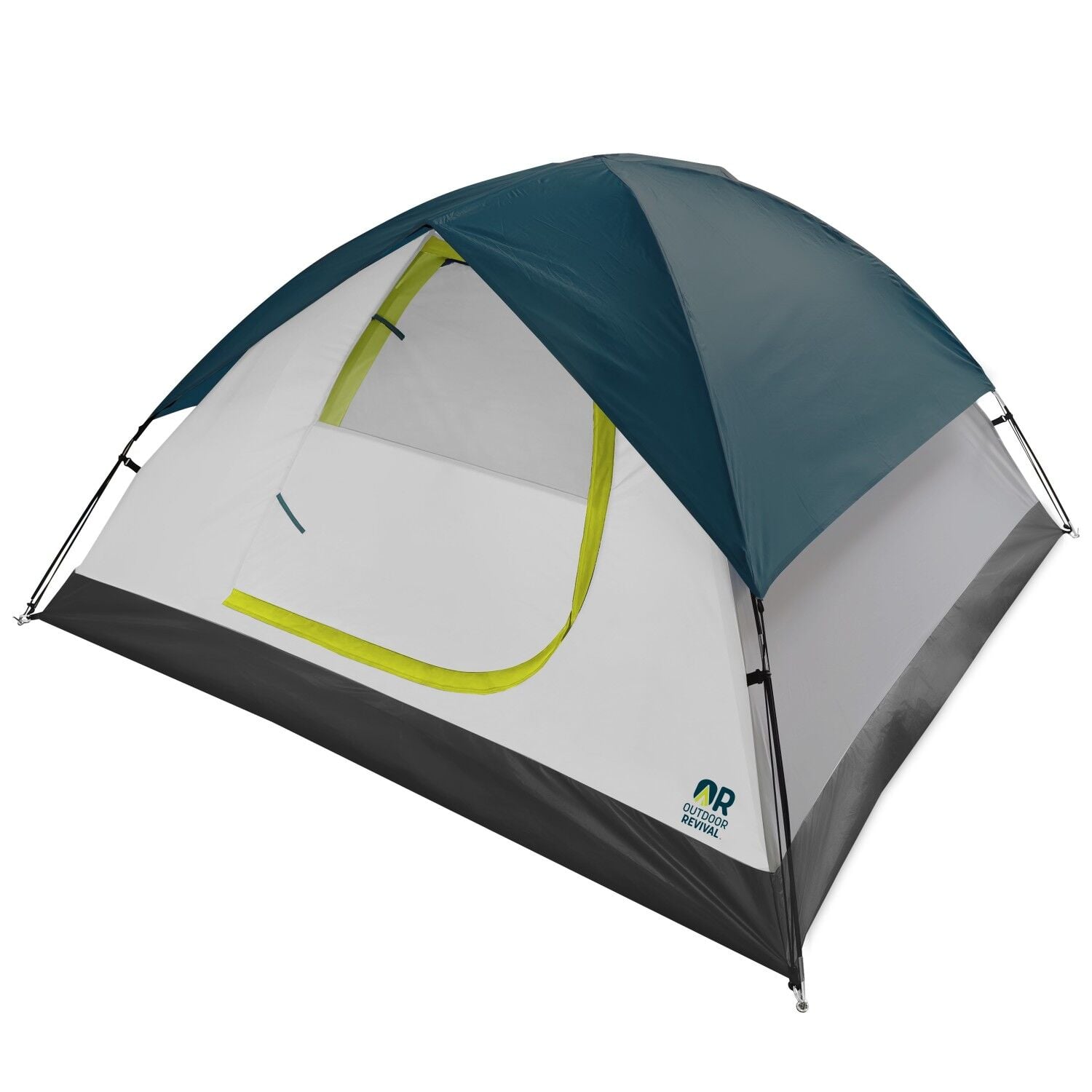 Outdoor Revival 3 Person Dome Tent, Grey/Teal