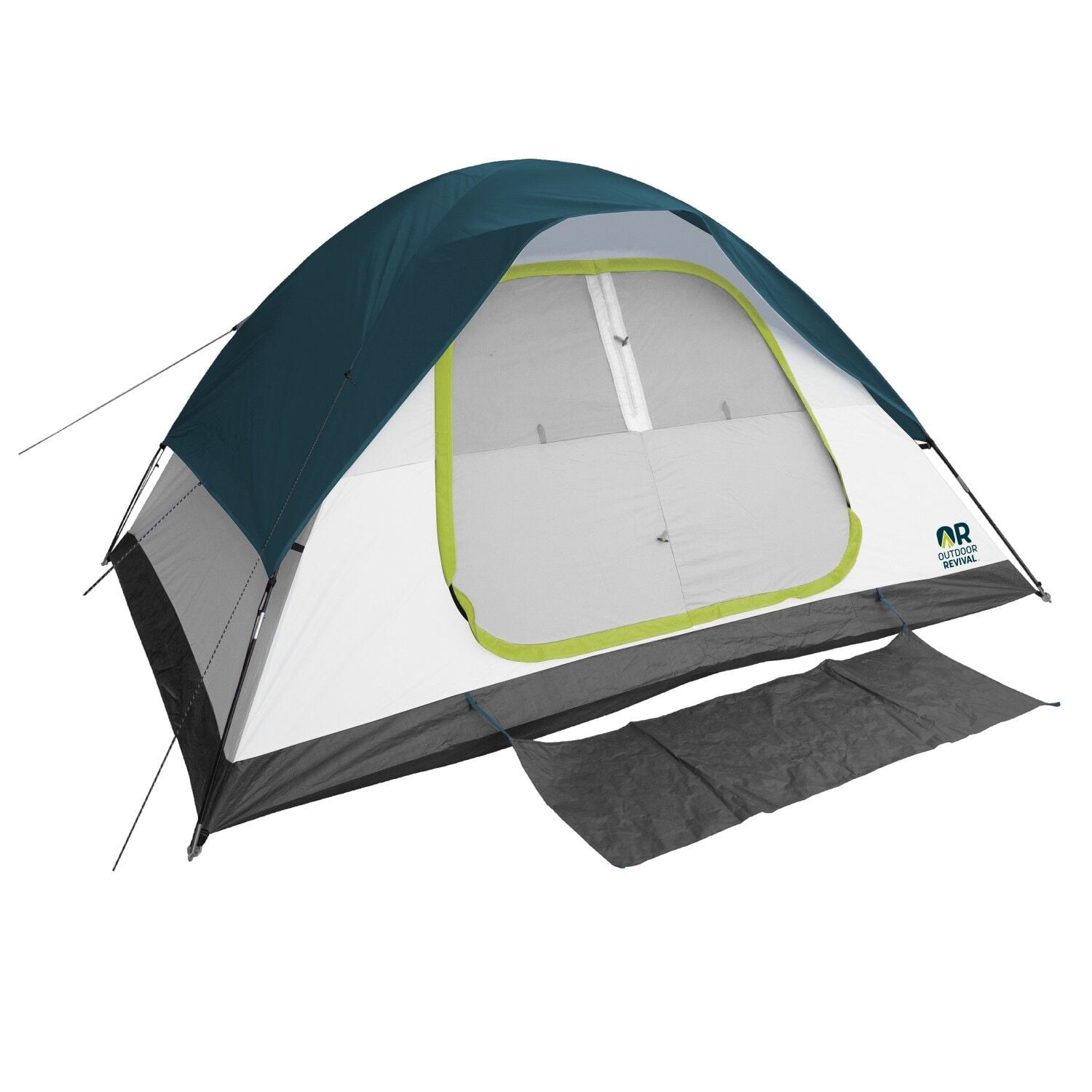 Outdoor Revival 5 Person Dome Tent, Grey/Teal