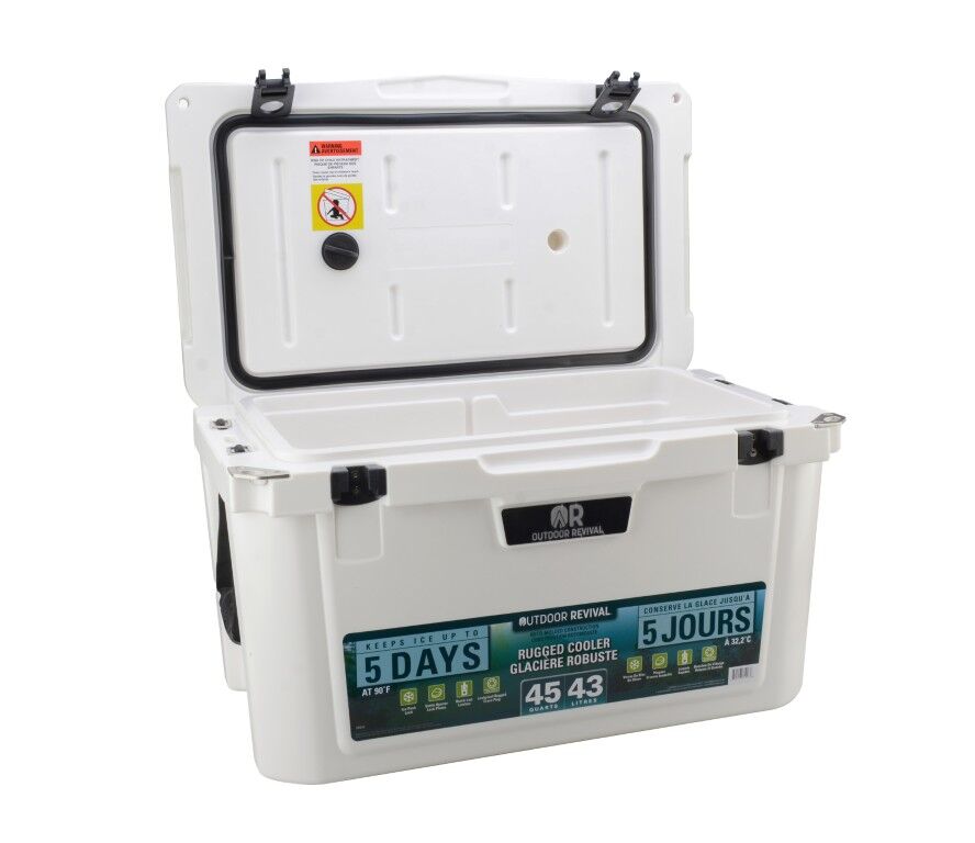 Outdoor Revival White Rugged Hard Cooler, 45-Qt
