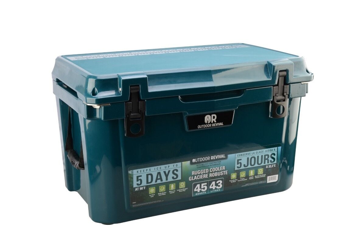 Outdoor Revival Teal Rugged Hard Cooler, 45-Qt