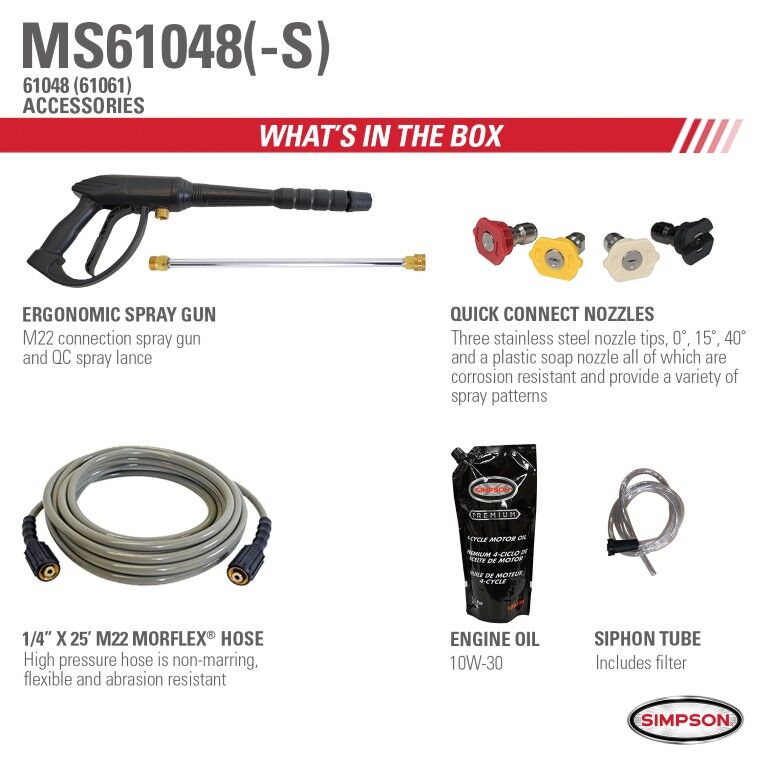 Simpson MegaShot Pressure Washer, 2800 PSI