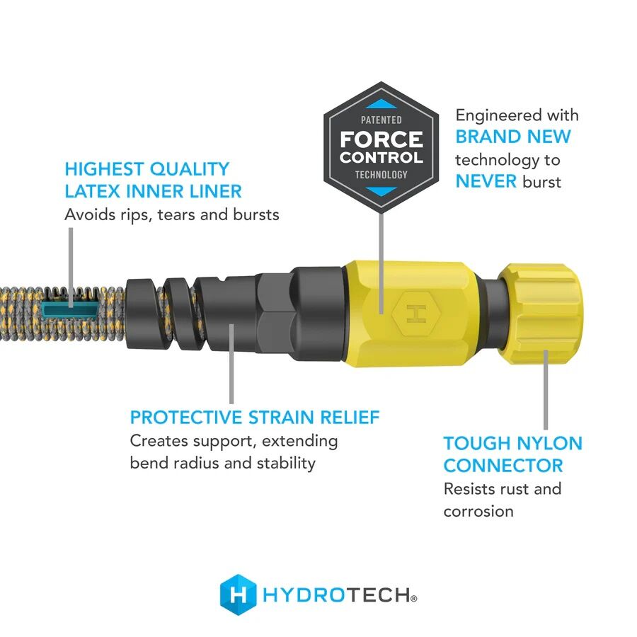 HydroTech Yellow Standard Expandable Burst-Proof Hose, 5/8 in. x 100 ft.