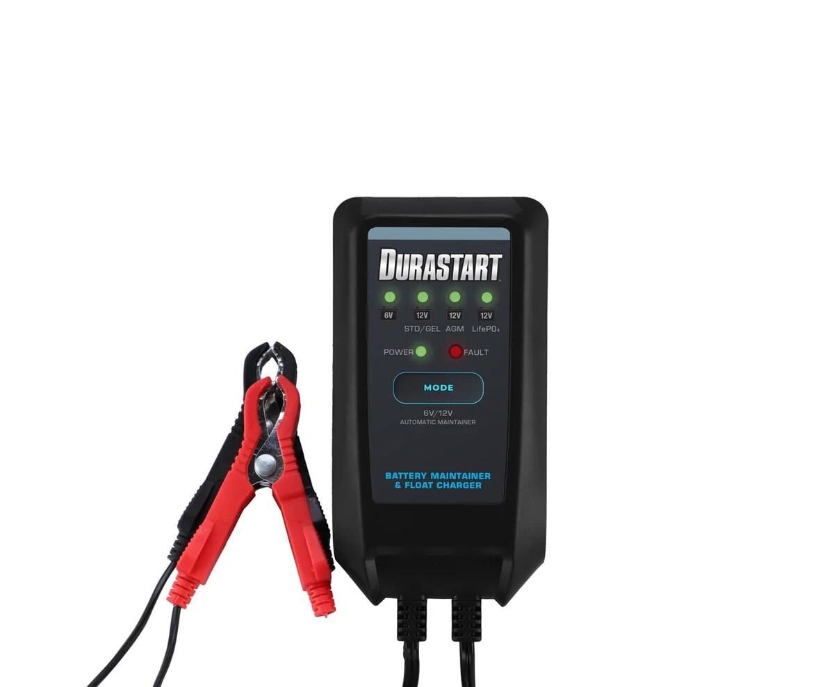 Durastart Battery Maintainer & Float Charger, 1.2  AMP, 6V/12V