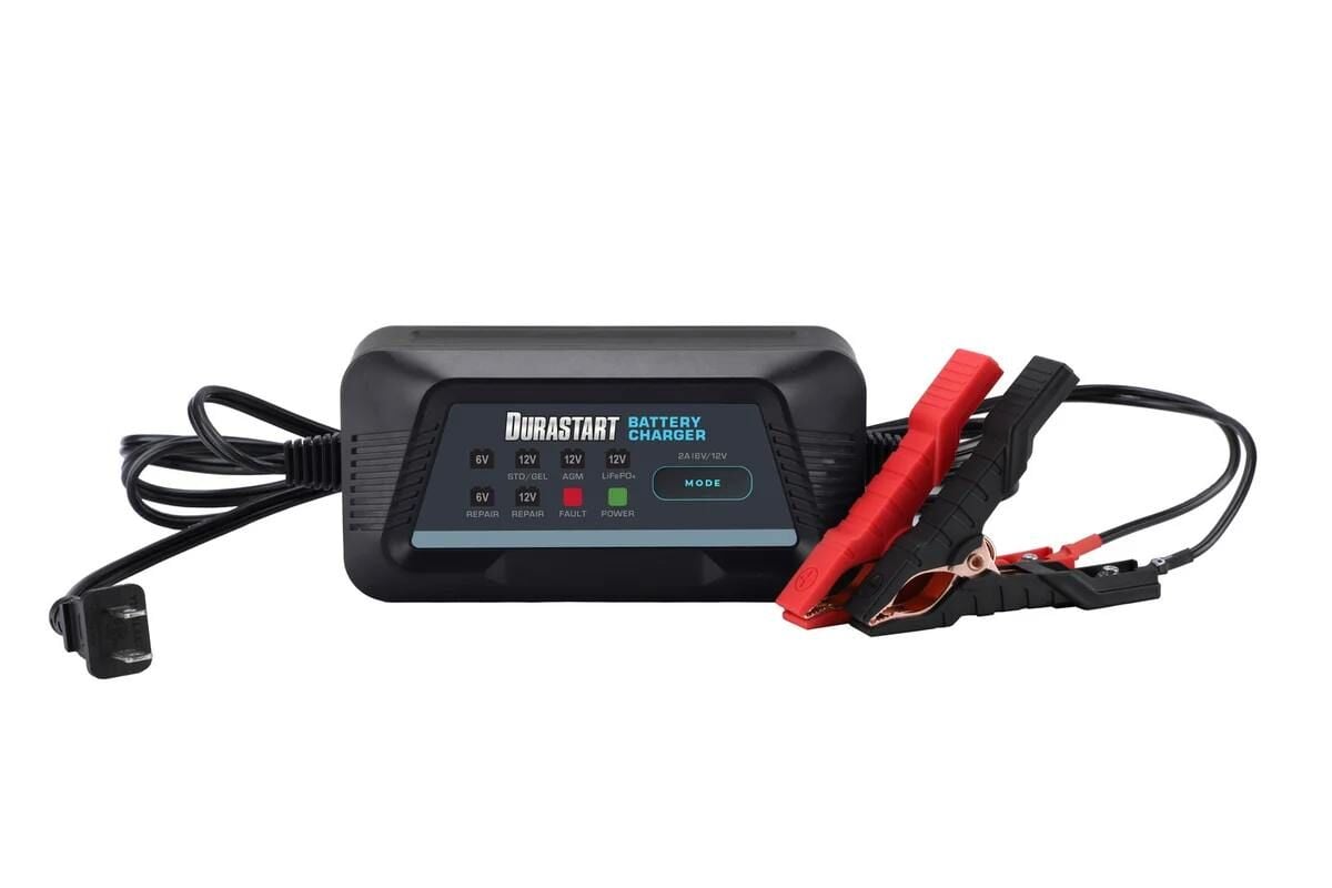 Durastart Battery Charger, 2 AMP, 6V/12V