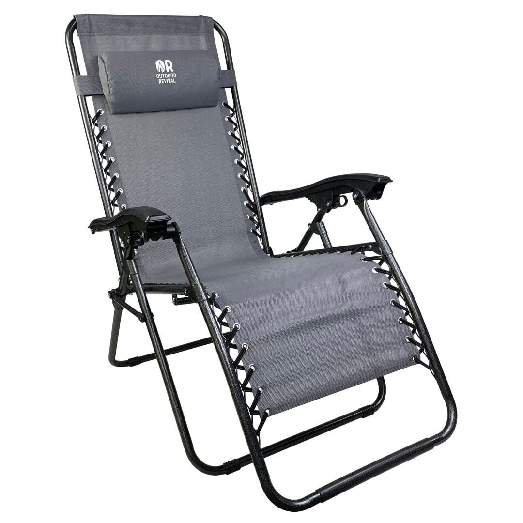Outdoor Revival Zero Gravity Lounger, Grey