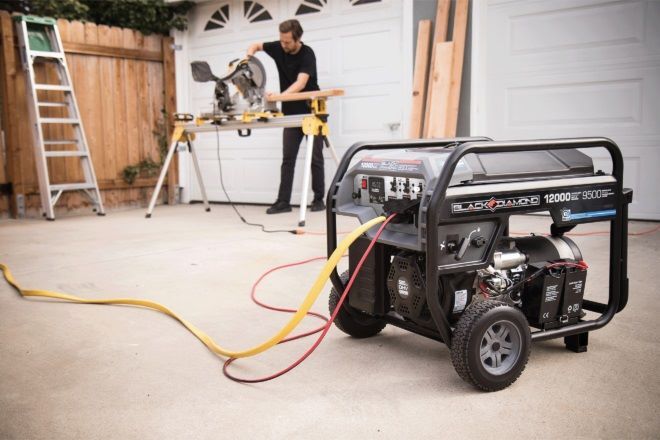Black Diamond Electric Start Home Backup Portable Generator with CO Shield, 9500-Watt
