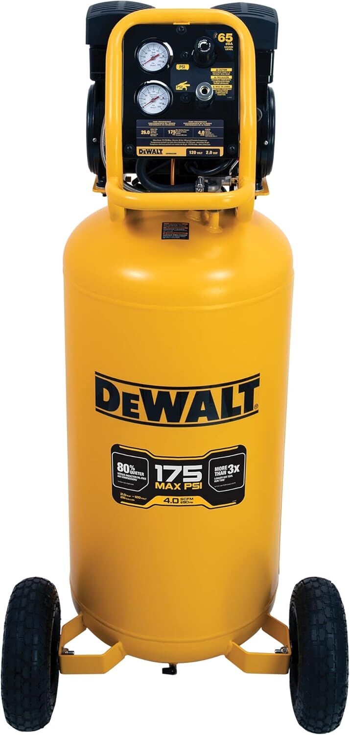 DeWALT Quiet Portable Air Compressor, 26-Gal