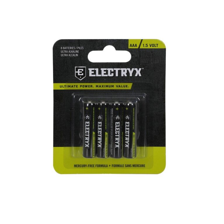 Electryx AAA Ultra Alkaline 1.5-V Batteries, 8-Pk