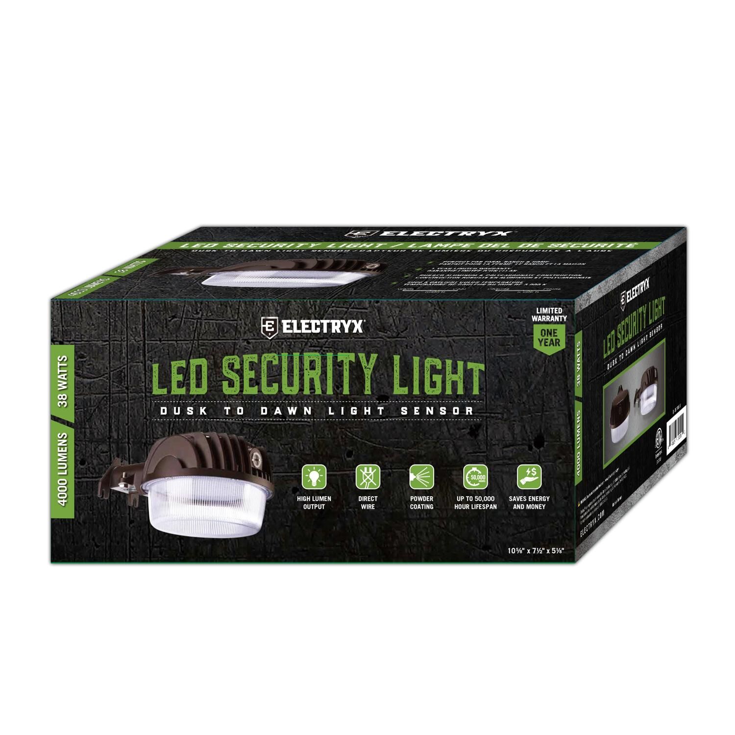 Electryx LED Security Light Dusk To Dawn Light Sensor, 4000-Lumens