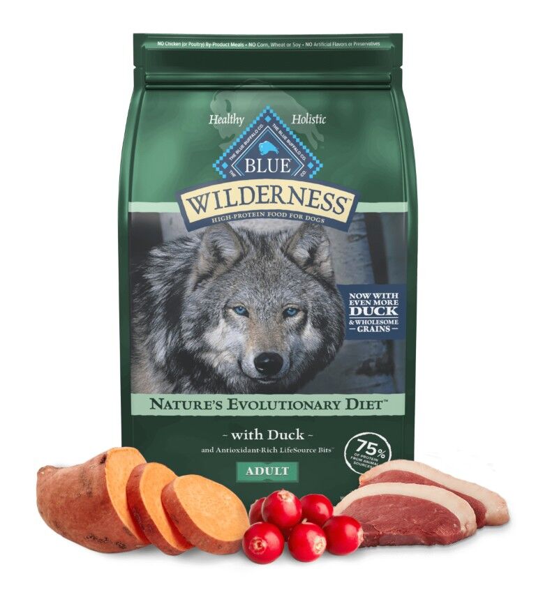 Blue Wilderness Duck With Wholesome Grains Recipe Adult Dog Food, 4.5-Lb