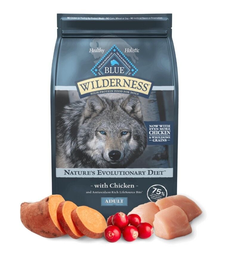 Blue Buffalo Wilderness Chicken With Wholesome Grains Recipe Adult Dog Food, 4.5-Lb