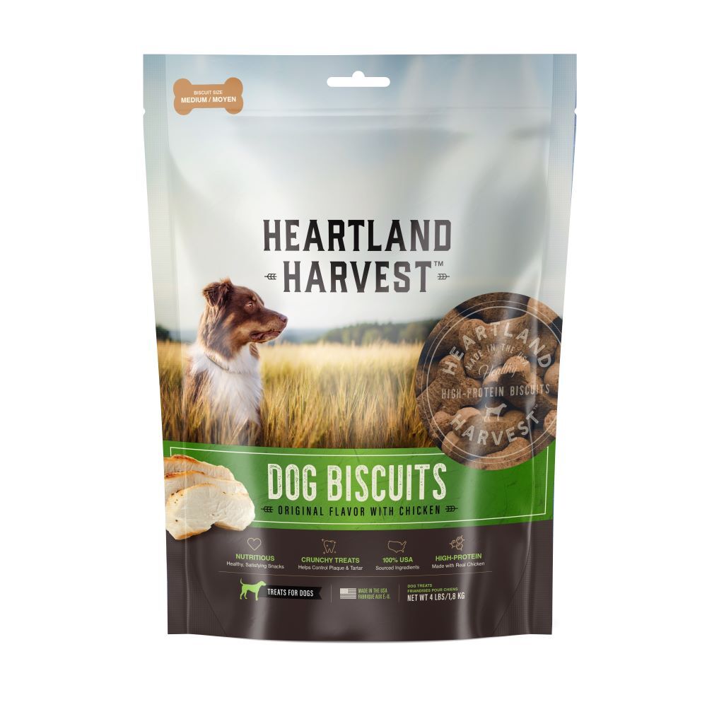 Heartland Harvest Meaty Flavored Medium Dog Biscuits, 4-Lb