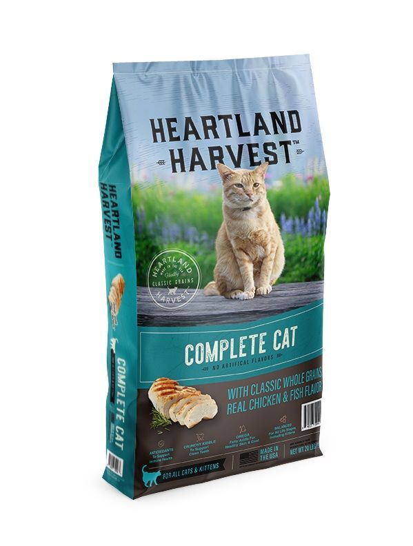 Heartland Harvest Complete Cat with Classic Whole Grains, Real Chicken & Fish Flavor Cat Food, 40-Lb