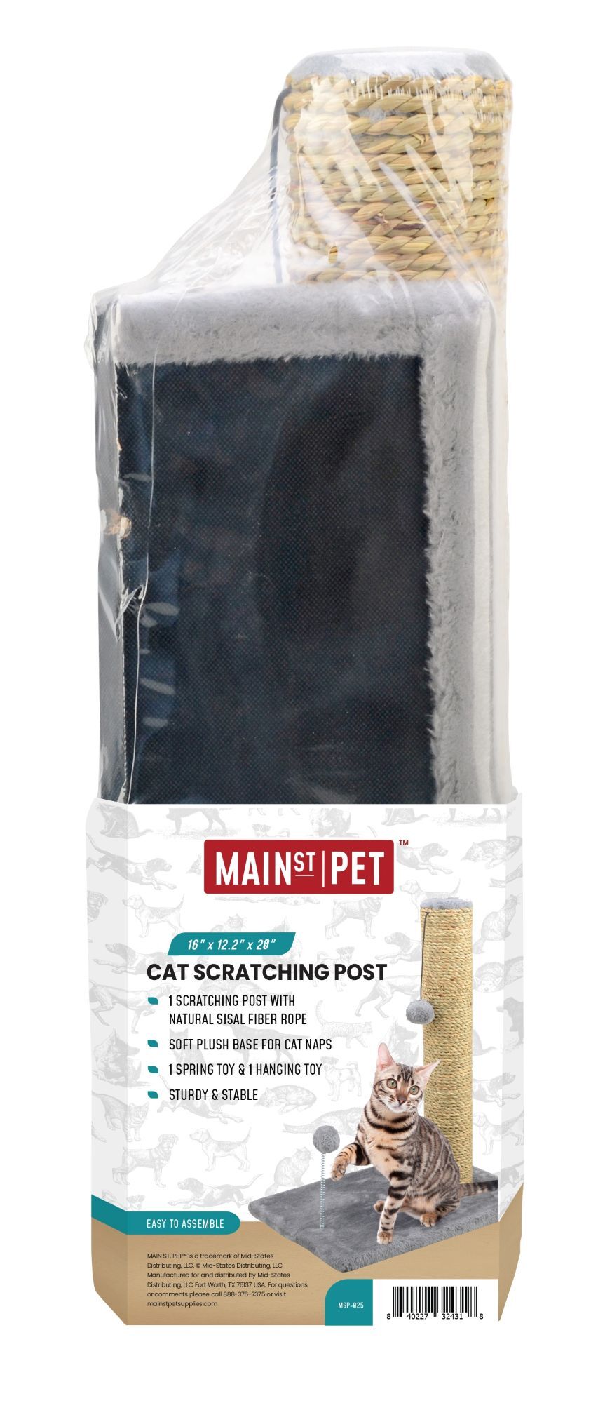 Main St. Pet 20-In Cat Scratching Post