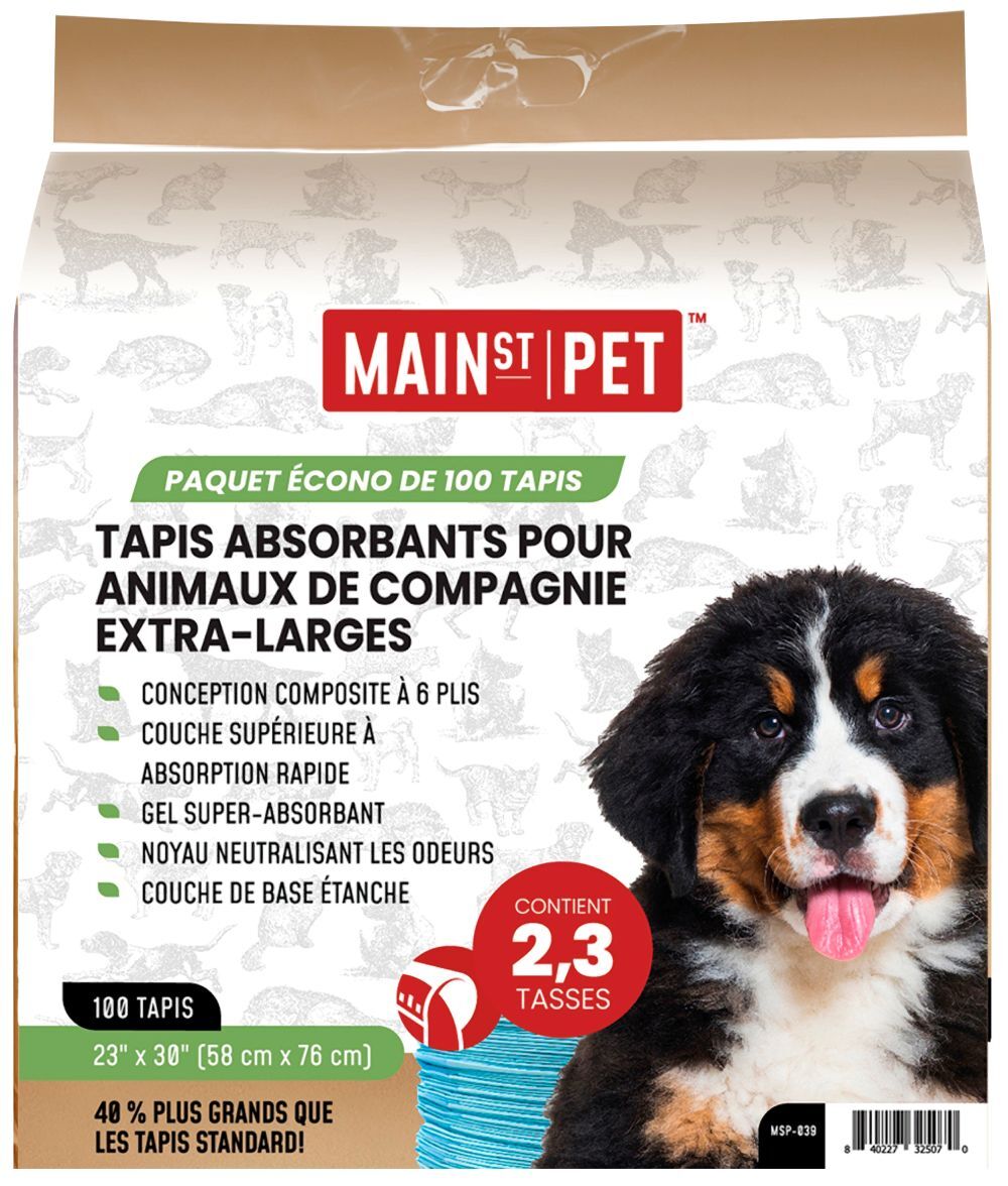 Main St. Pet Extra-Large 23-In x 30-In Pet Training Pads Value Pack, 100-Pk
