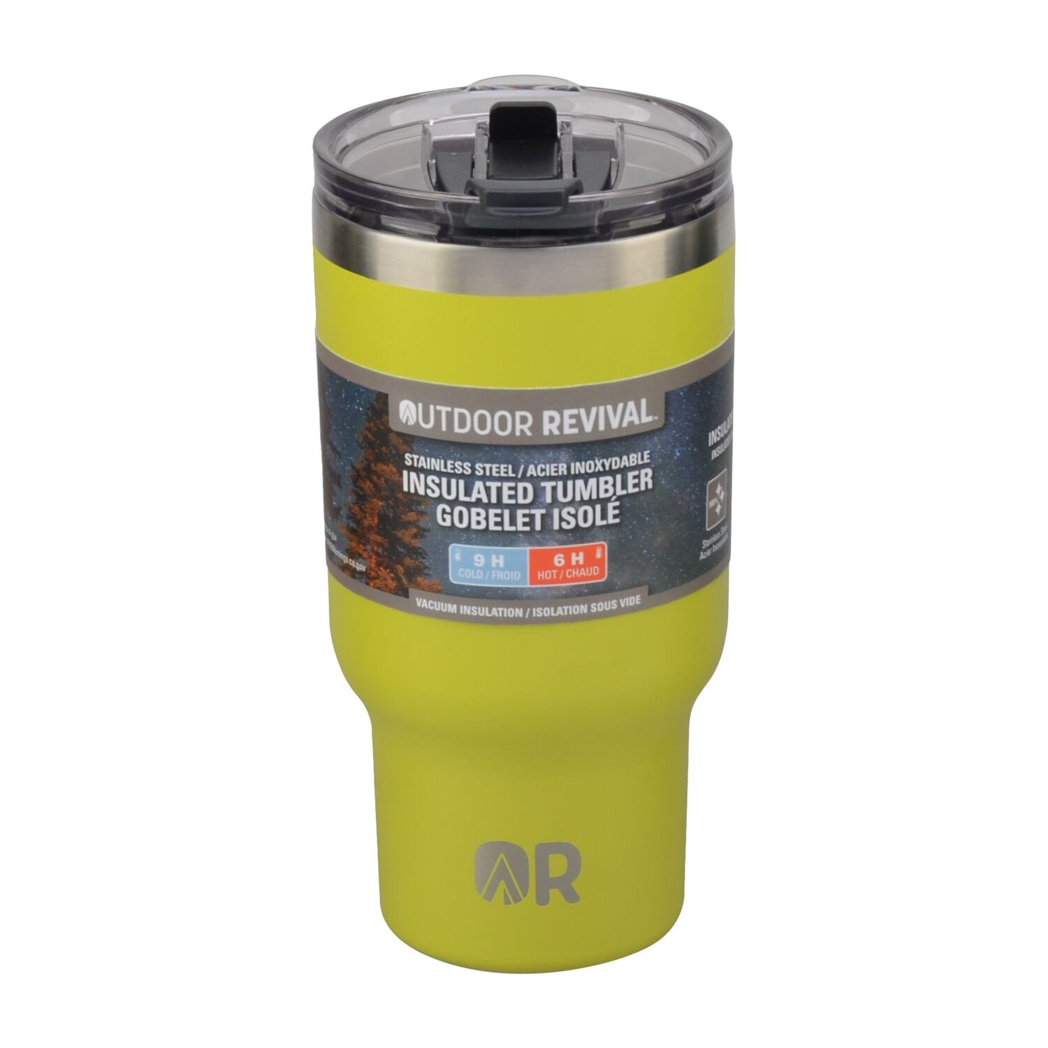 Outdoor Revival Stainless Steel Insulated Lime Green Tumbler, 30-Oz