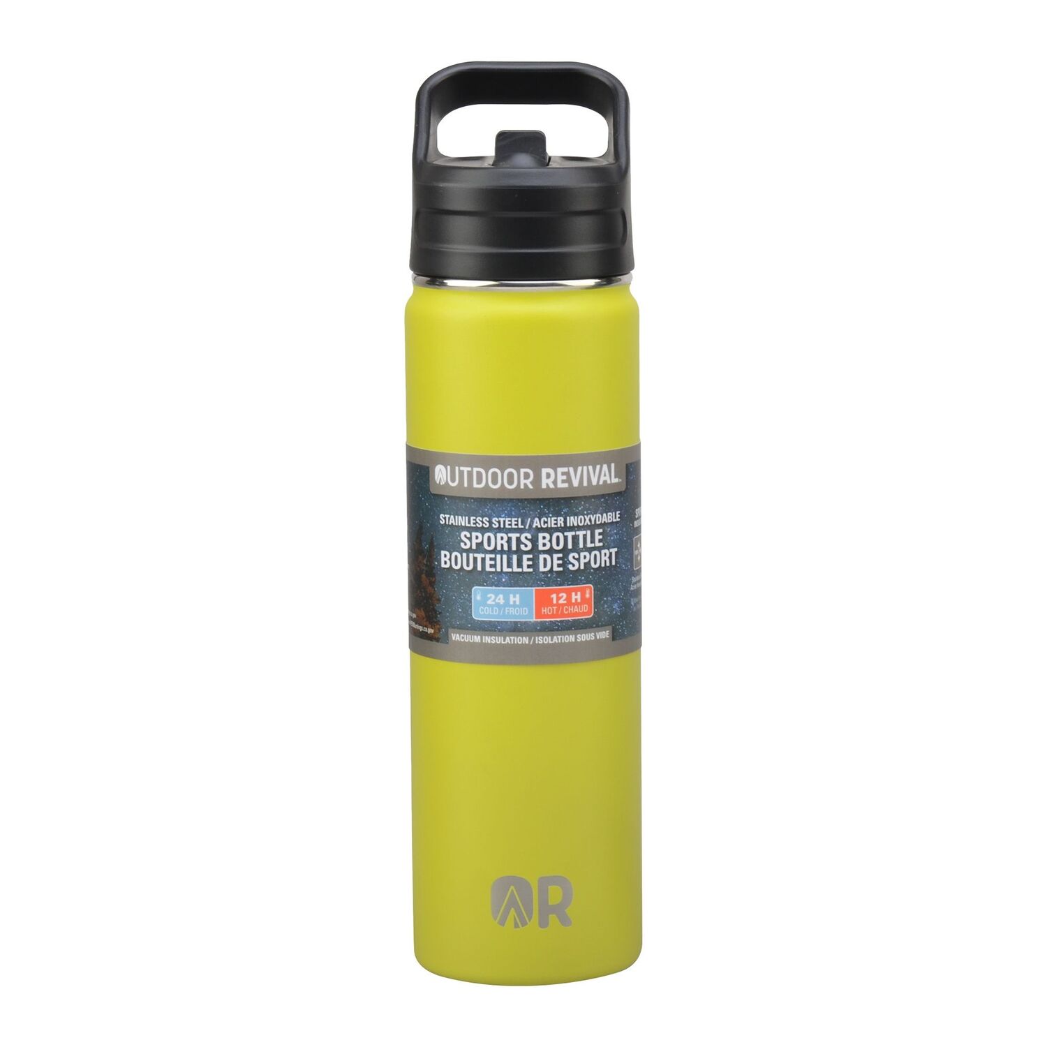 Outdoor Revival Stainless Steel Lime Green Sports Bottle, 20-Oz