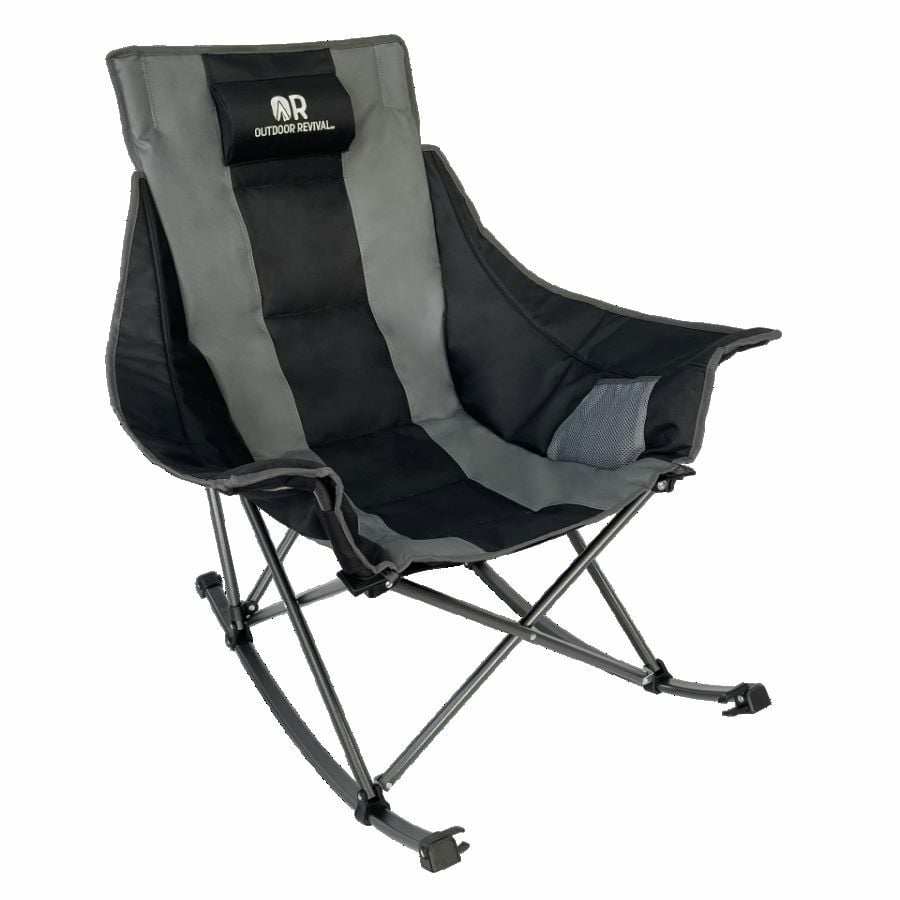 Outdoor Revival Camp Rocking Chair in Black