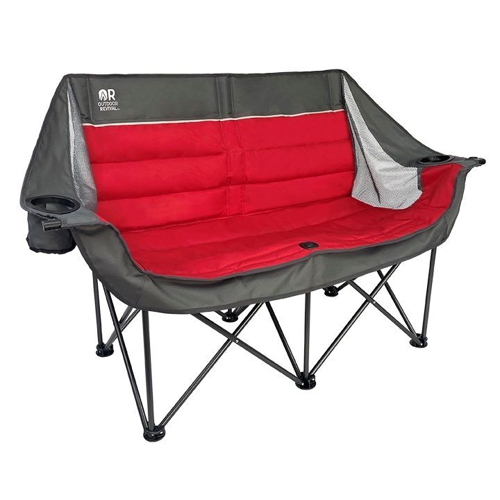 Outdoor Revival Red Double Quad Sofa Chair